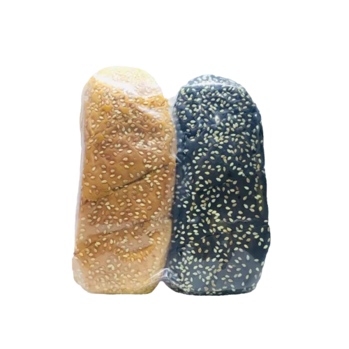 竹炭与原味双拼蒜香面包 2件
