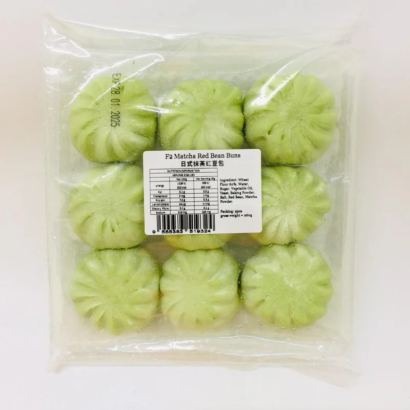 YT Matcha Red Bean Bun 9pcs