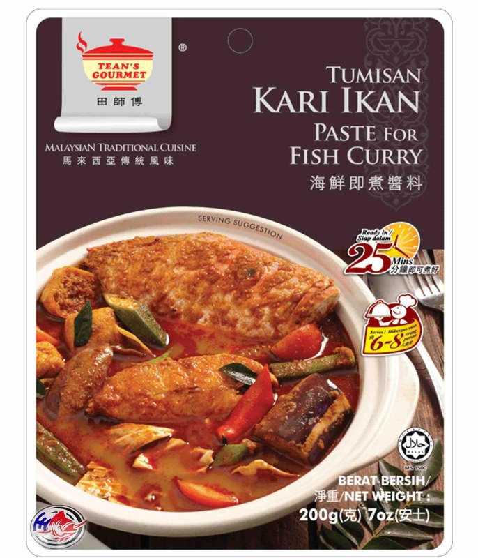 TEAN'S GOURMET TEAN'S PASTE FISH CURRY SAUCE(200G)