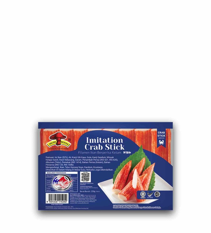 MUSHROOM QL IMITATION CRAB STICK-250G蟹柳小###