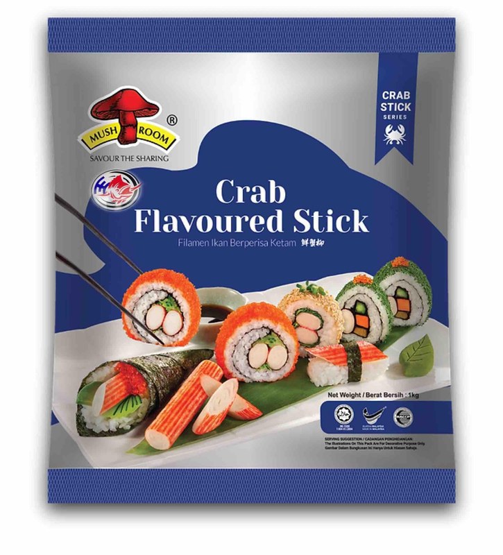 MUSHROOM QL CRAB FLAVOURED STICK (16CM) -1KG鲜蟹棒###