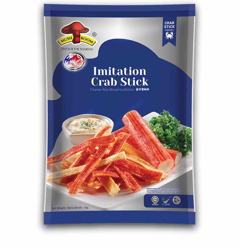 MUSHROOM QL IMITATION CRAB STICK( FRIED CRAB STICK )(1KG)香炸蟹柳丝-##