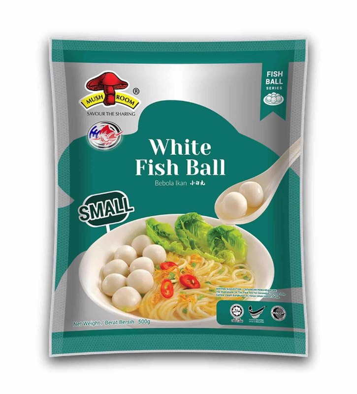 MUSHROOM QL SMALL WHITE FISH BALL -500G小白丸###MF-FBS500
