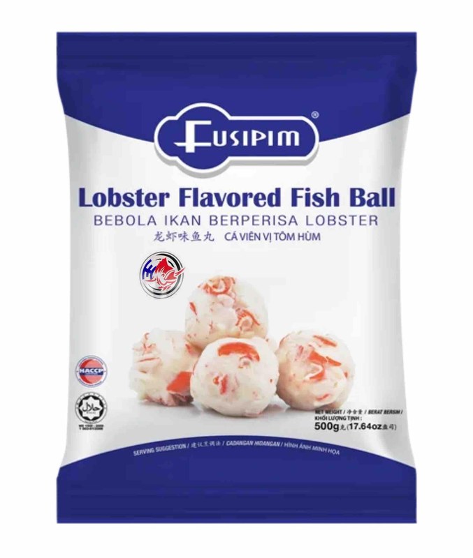 FUSIPIM FUSIPIM LOBSTER FLAVORED FISH BALL-500G