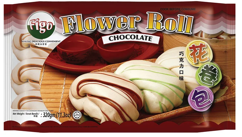 Figo Flower Roll Choc(巧克力花卷) 320g 8件