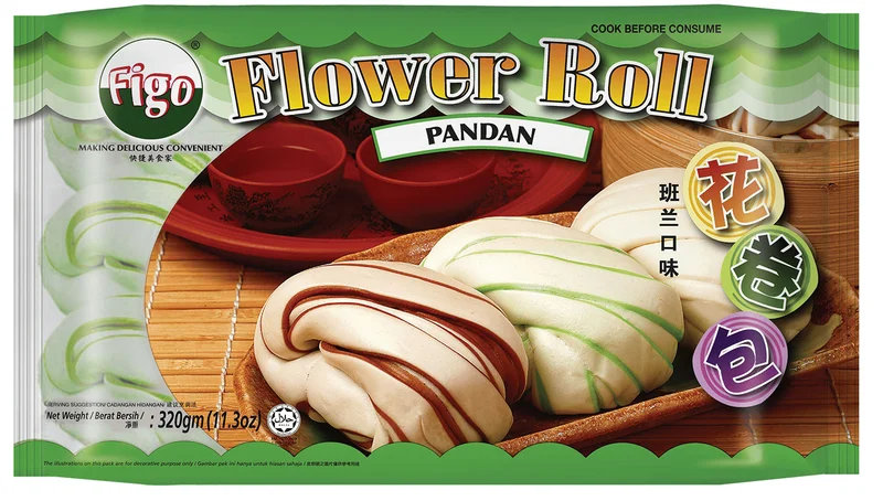 Figo Flower Roll Pandan(班兰花卷) 320g 8件