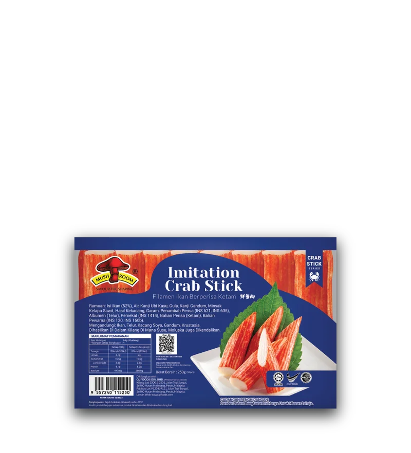 QL Mushroom Imitation Crab Stick(仿蟹柳) 250g
