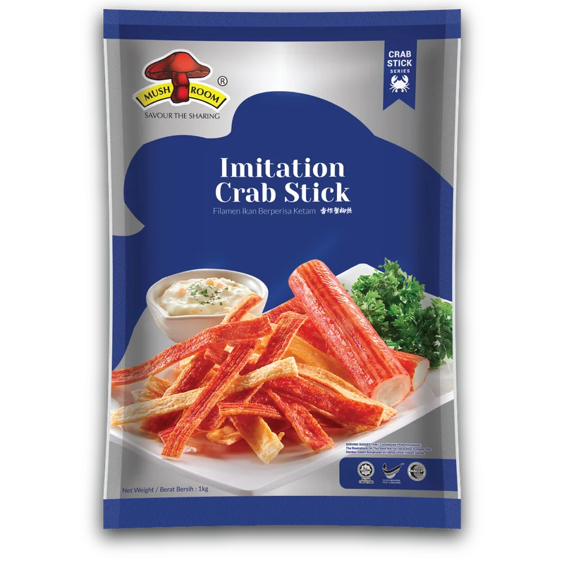MUSHROOM QL IMITATION CRAB STICK( FRIED CRAB STICK )(1KG)香炸蟹柳丝