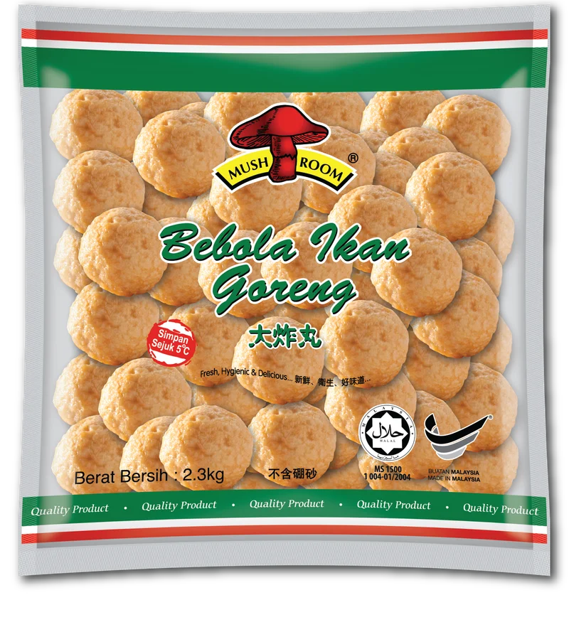 MUSHROOM QL Large Fried Fishball 2.3KG- 100S-BBG2500