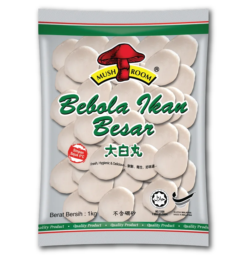 MUSHROOM QL LARGE WHITE FISHBALL( B.FISH BALL BESAR) (P)-1KG-BB1000