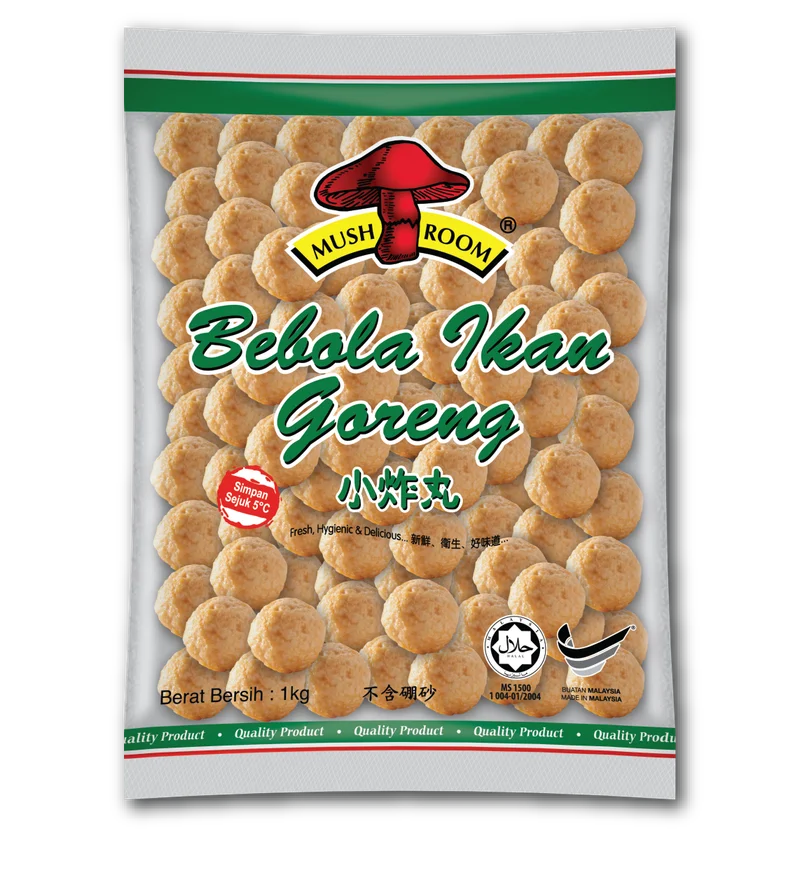 MUSHROOM QL SMALL FRIED FISHBALL( Fish Ball Goreng( k) -1kg )小炸BKG1000