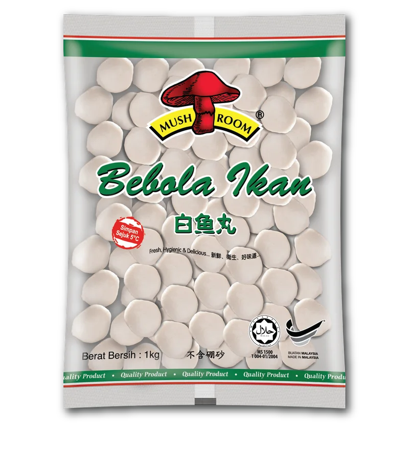 MUSHROOM QL SMALL WHITE FISHBALL( FISH BALL PUTIH KECIL)小白 ( 1KG )BK1000