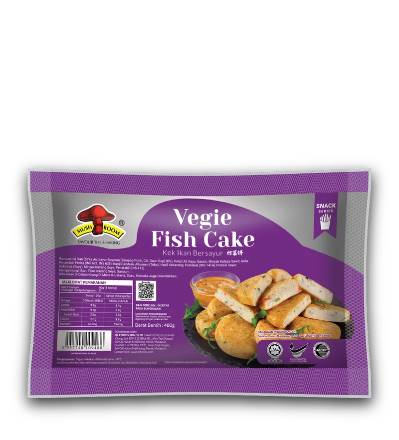 MUSHROOM QL VEGIE FISH CAKE-480G 炸菜饼